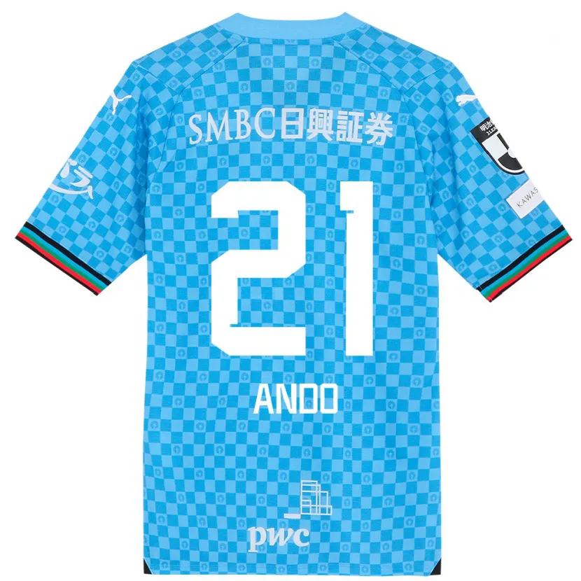 Danxen Hombre Camiseta Shunsuke Ando #21 Azul Celeste 1ª Equipación 2024/25 La Camisa