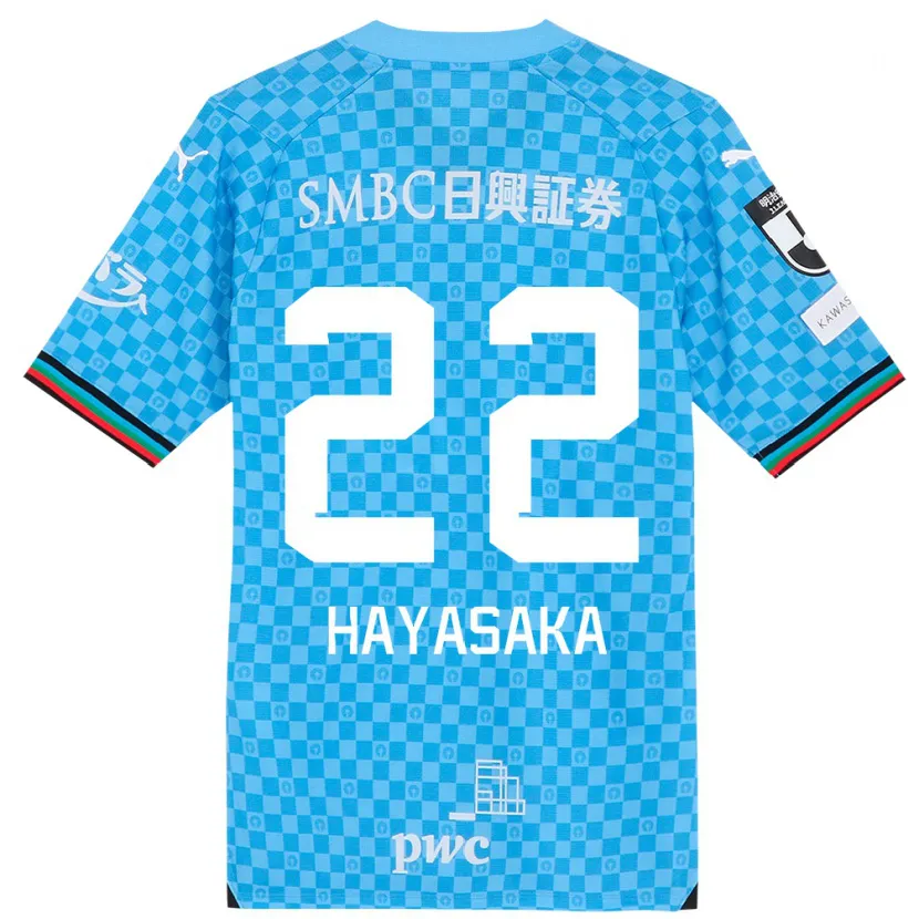 Danxen Hombre Camiseta Yuki Hayasaka #22 Azul Celeste 1ª Equipación 2024/25 La Camisa