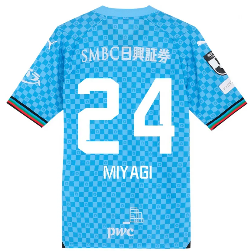 Danxen Hombre Camiseta Ten Miyagi #24 Azul Celeste 1ª Equipación 2024/25 La Camisa