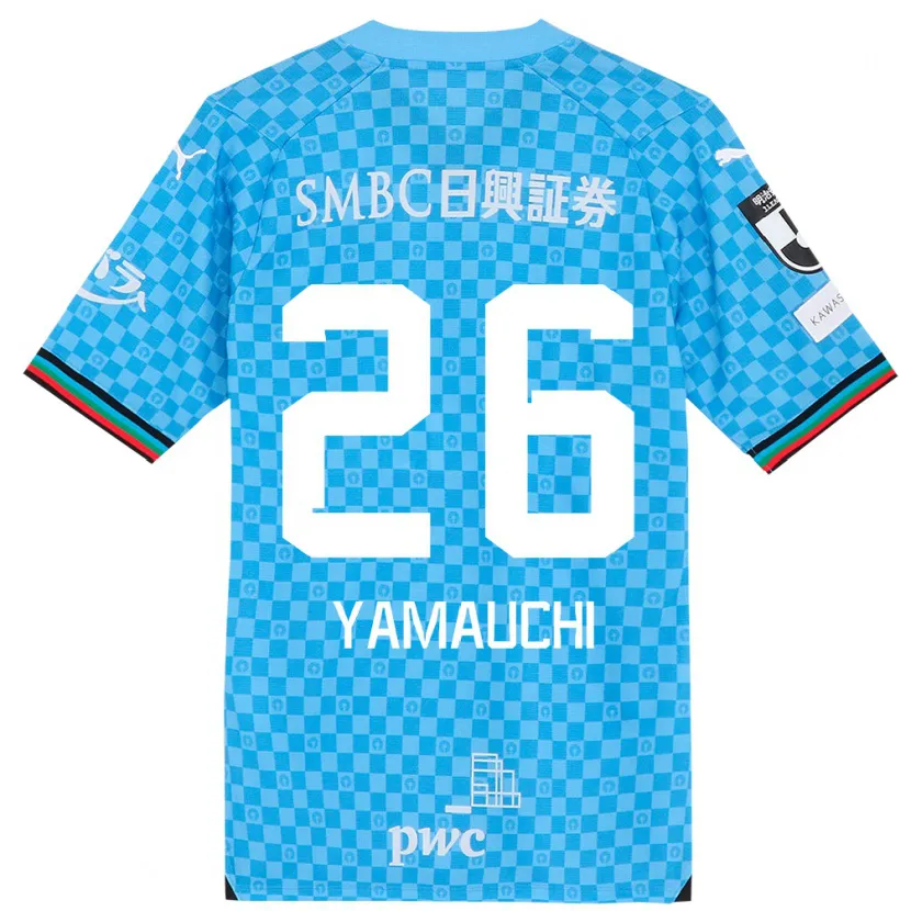 Danxen Hombre Camiseta Hinata Yamauchi #26 Azul Celeste 1ª Equipación 2024/25 La Camisa