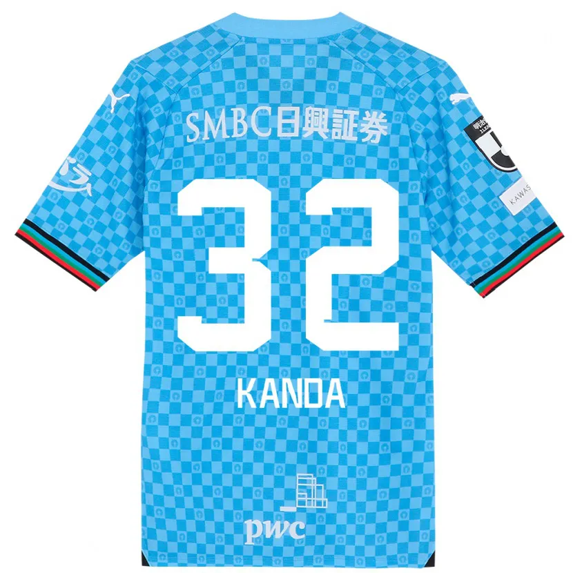 Danxen Hombre Camiseta Soma Kanda #32 Azul Celeste 1ª Equipación 2024/25 La Camisa