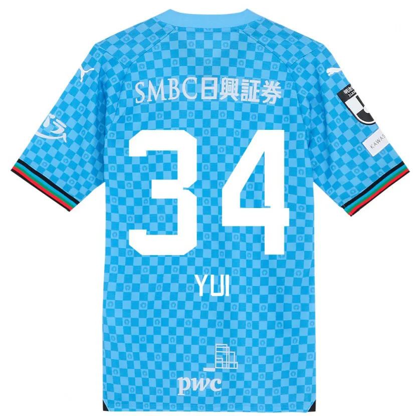 Danxen Hombre Camiseta Kota Yui #34 Azul Celeste 1ª Equipación 2024/25 La Camisa