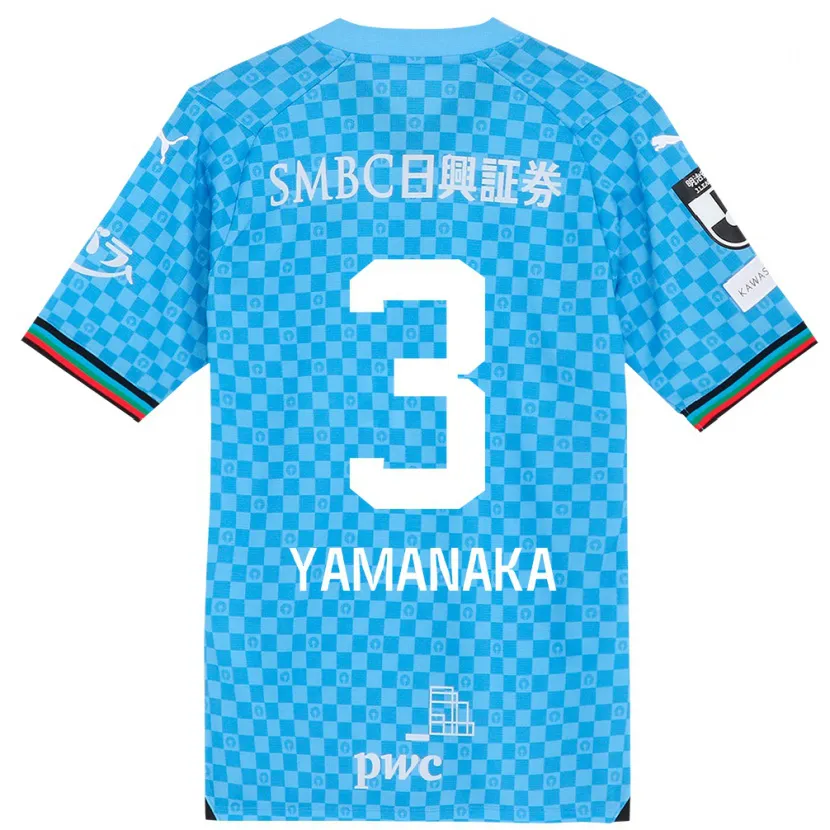 Danxen Hombre Camiseta Daiki Yamanaka #3 Azul Celeste 1ª Equipación 2024/25 La Camisa