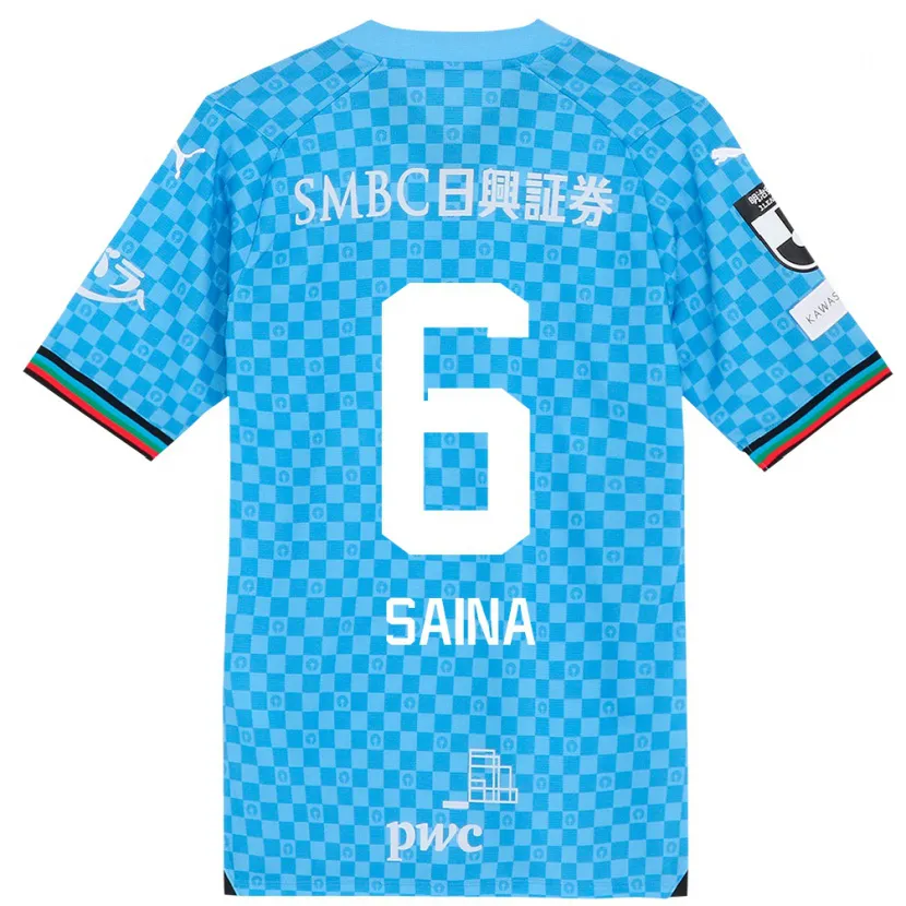 Danxen Hombre Camiseta Yuta Saina #6 Azul Celeste 1ª Equipación 2024/25 La Camisa