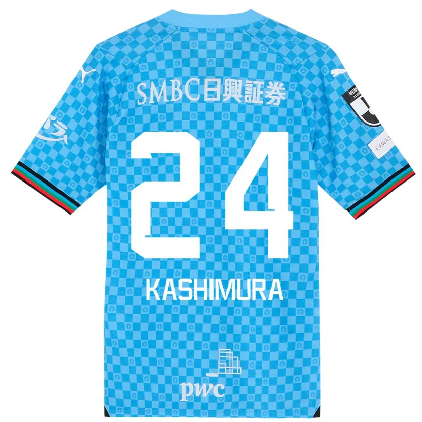 Danxen Hombre Camiseta Ryota Kashimura #24 Azul Celeste 1ª Equipación 2024/25 La Camisa