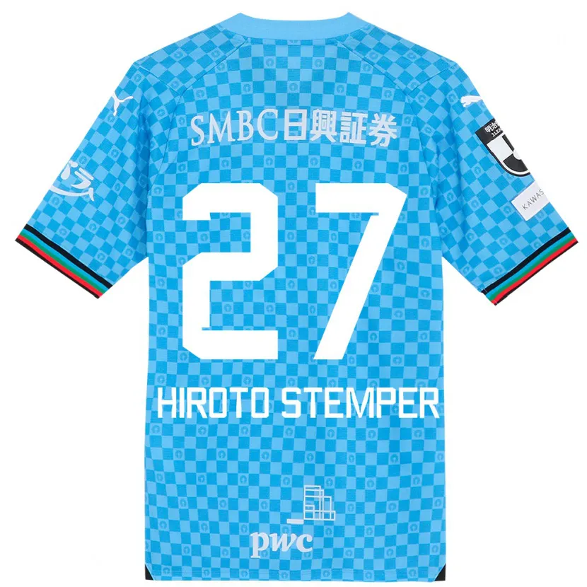 Danxen Hombre Camiseta Luka Hiroto Stemper #27 Azul Celeste 1ª Equipación 2024/25 La Camisa