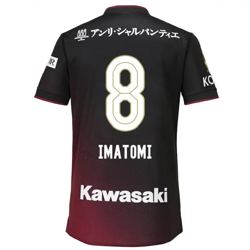 Danxen Hombre Camiseta Teruya Imatomi #8 Negro Rojo 1ª Equipación 2024/25 La Camisa