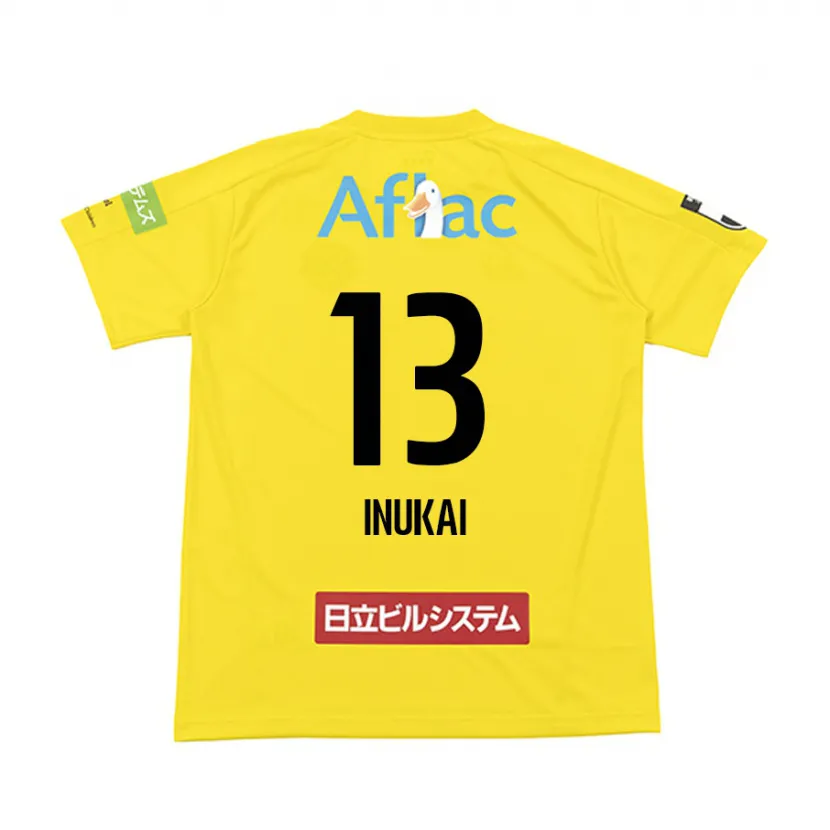 Danxen Hombre Camiseta Tomoya Inukai #13 Amarillo Negro 1ª Equipación 2024/25 La Camisa