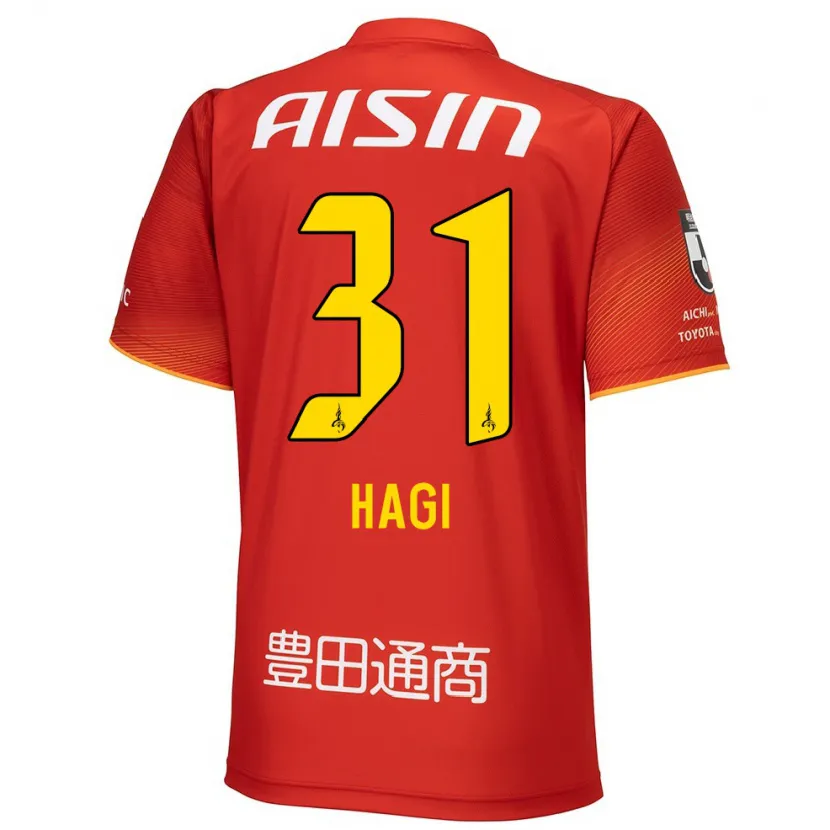 Danxen Hombre Camiseta Hiroaki Hagi #31 Rojo Blanco Amarillo 1ª Equipación 2024/25 La Camisa