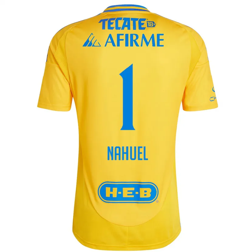 Danxen Hombre Camiseta Nahuel Guzmán #1 Oro Amarillo 1ª Equipación 2024/25 La Camisa