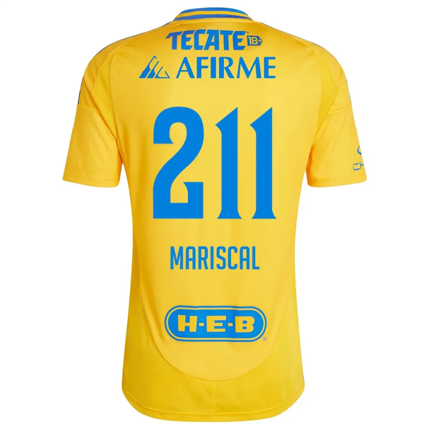 Danxen Hombre Camiseta Kevin Mariscal #211 Oro Amarillo 1ª Equipación 2024/25 La Camisa