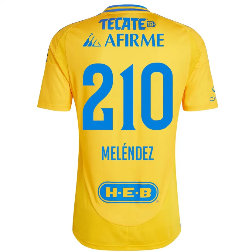 Danxen Hombre Camiseta Marcelo Meléndez #210 Oro Amarillo 1ª Equipación 2024/25 La Camisa