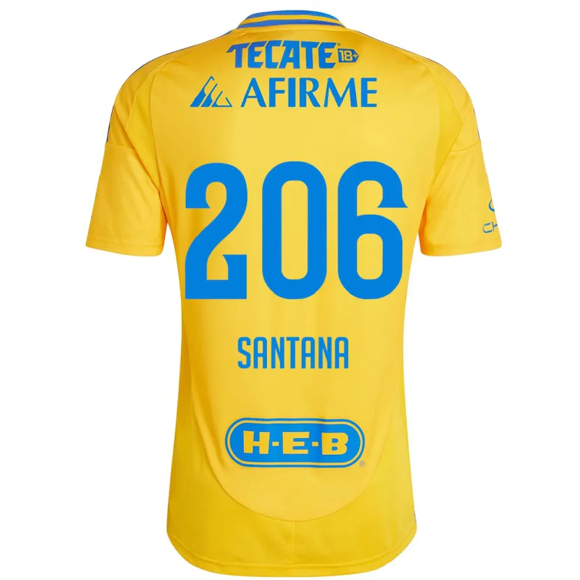 Danxen Hombre Camiseta Joel Santana #206 Oro Amarillo 1ª Equipación 2024/25 La Camisa