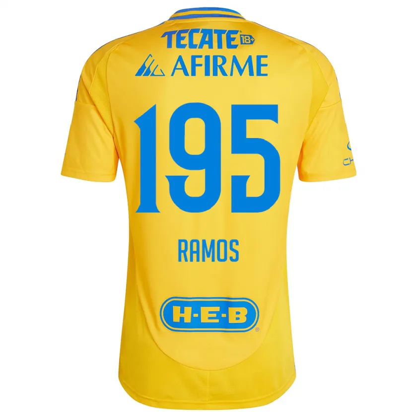 Danxen Hombre Camiseta Rodrigo Ramos #195 Oro Amarillo 1ª Equipación 2024/25 La Camisa