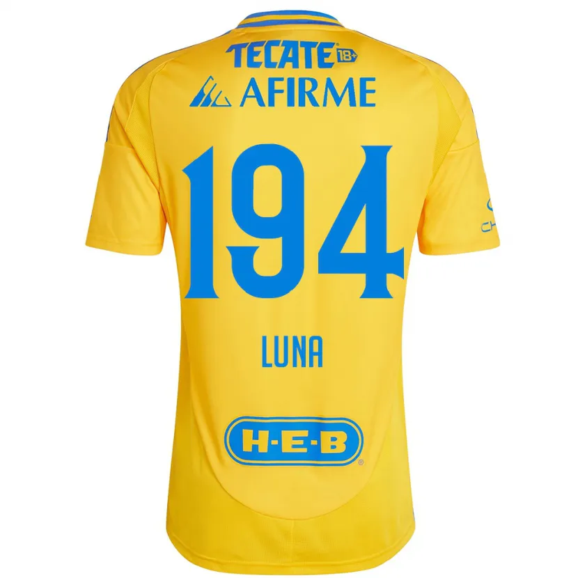 Danxen Hombre Camiseta Juan Luna #194 Oro Amarillo 1ª Equipación 2024/25 La Camisa