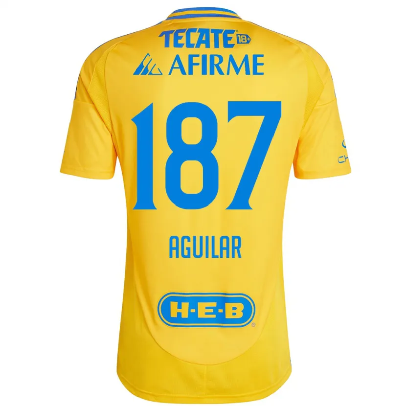 Danxen Hombre Camiseta Manuel Aguilar #187 Oro Amarillo 1ª Equipación 2024/25 La Camisa