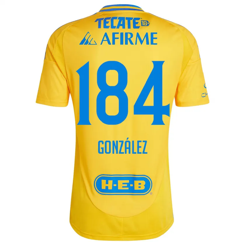 Danxen Hombre Camiseta Erick González #184 Oro Amarillo 1ª Equipación 2024/25 La Camisa