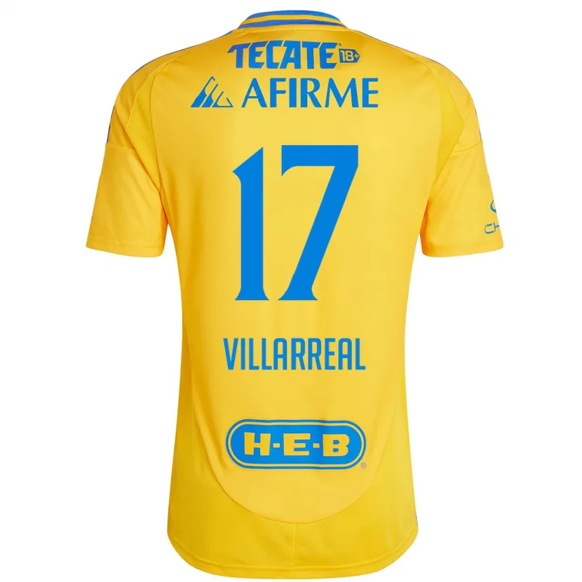 Danxen Hombre Camiseta Natalia Villarreal #17 Oro Amarillo 1ª Equipación 2024/25 La Camisa