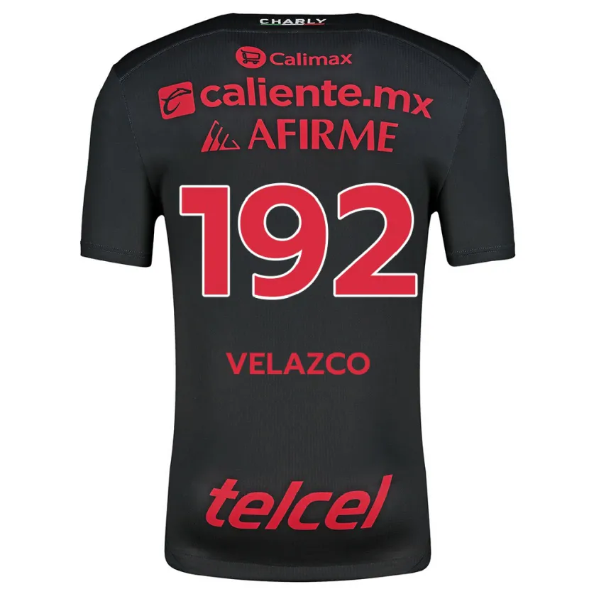 Danxen Hombre Camiseta Emiliano Velazco #192 Negro Rojo 1ª Equipación 2024/25 La Camisa