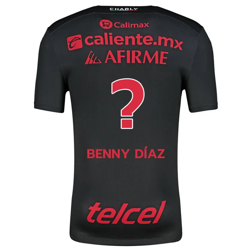 Danxen Hombre Camiseta Benny Díaz #0 Negro Rojo 1ª Equipación 2024/25 La Camisa