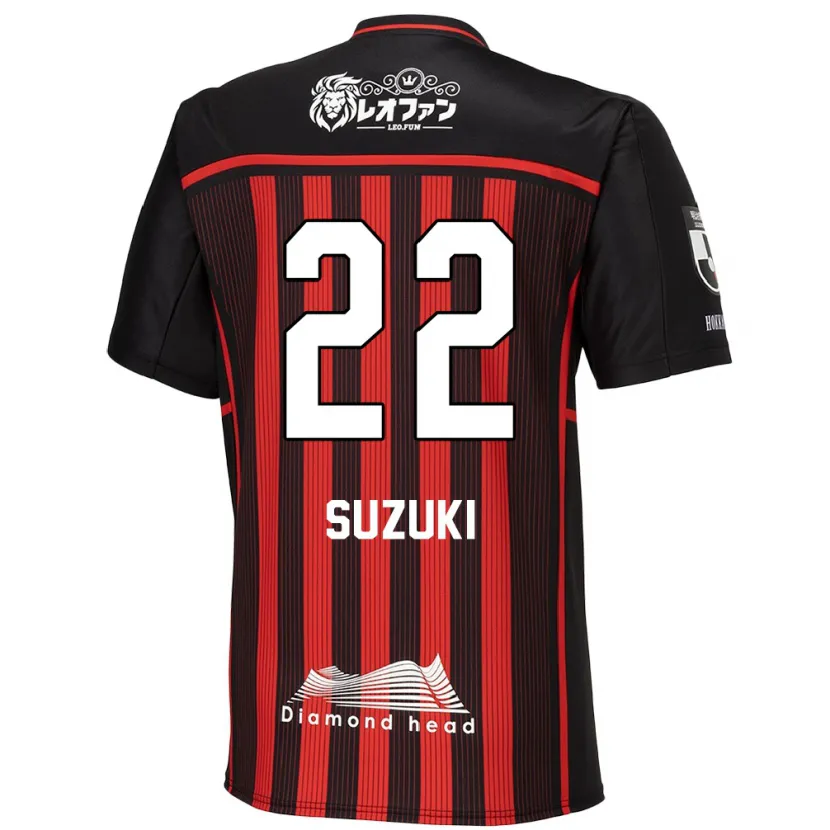 Danxen Hombre Camiseta So Suzuki #22 Negro Rojo 1ª Equipación 2024/25 La Camisa