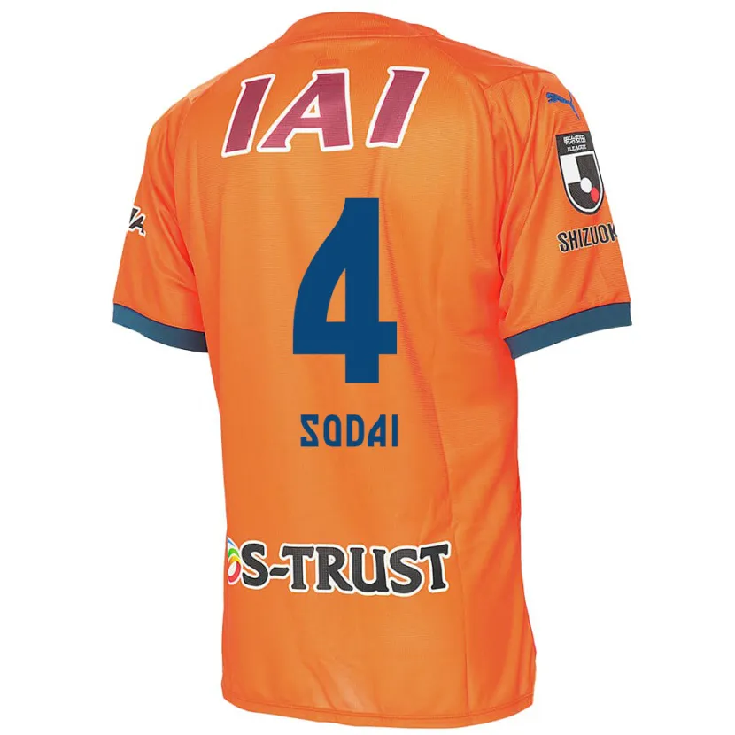 Danxen Hombre Camiseta Sodai Hasukawa #4 Naranja Azul 1ª Equipación 2024/25 La Camisa