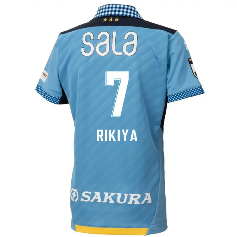 Danxen Hombre Camiseta Rikiya Uehara #7 Azul Negro 1ª Equipación 2024/25 La Camisa