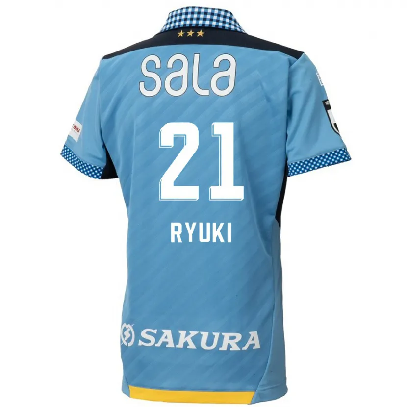 Danxen Hombre Camiseta Ryuki Miura #21 Azul Negro 1ª Equipación 2024/25 La Camisa