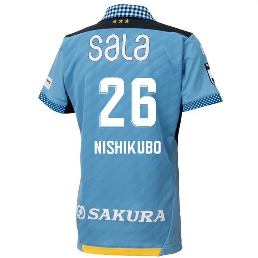 Danxen Hombre Camiseta Shunsuke Nishikubo #26 Azul Negro 1ª Equipación 2024/25 La Camisa