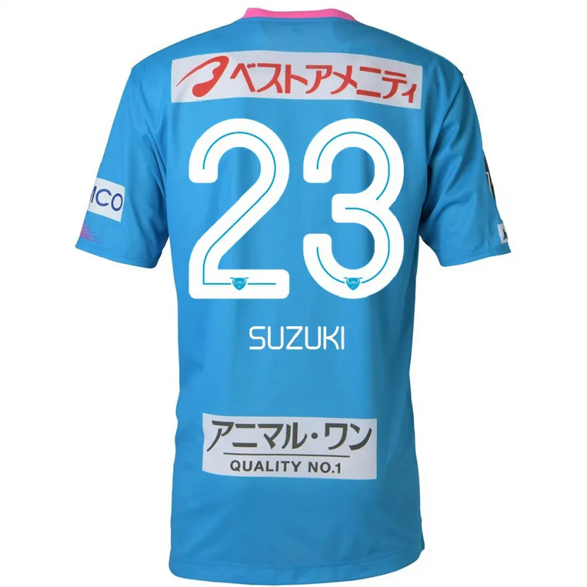 Danxen Hombre Camiseta Yuki Suzuki #23 Azul Rosado 1ª Equipación 2024/25 La Camisa