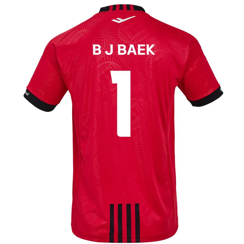 Danxen Hombre Camiseta Jong-Beom Baek #1 Negro Rojo 1ª Equipación 2024/25 La Camisa