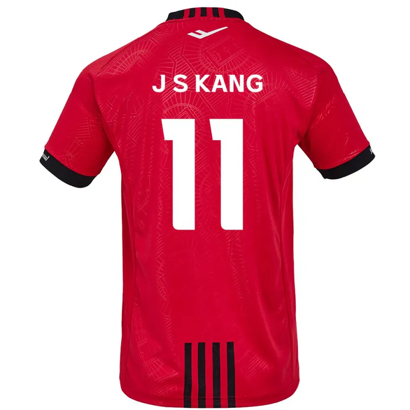 Danxen Hombre Camiseta Seong-Jin Kang #11 Negro Rojo 1ª Equipación 2024/25 La Camisa