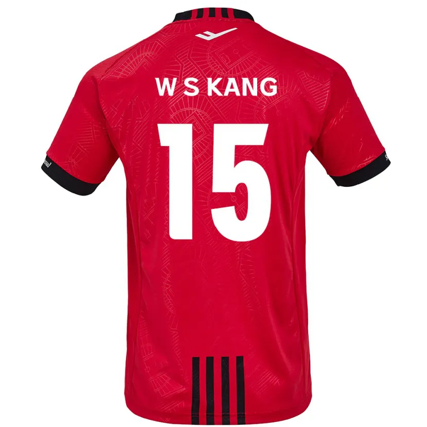 Danxen Hombre Camiseta Sang-Woo Kang #15 Negro Rojo 1ª Equipación 2024/25 La Camisa