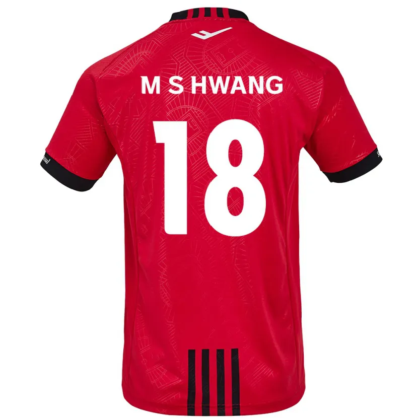 Danxen Hombre Camiseta Seong-Min Hwang #18 Negro Rojo 1ª Equipación 2024/25 La Camisa