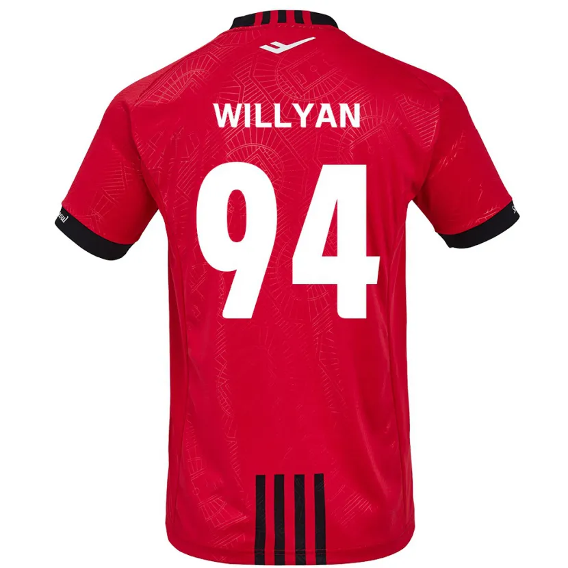 Danxen Hombre Camiseta Willyan #94 Negro Rojo 1ª Equipación 2024/25 La Camisa