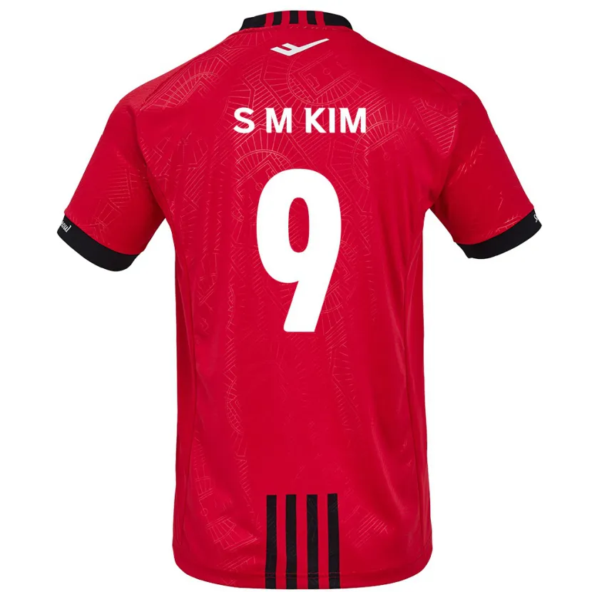 Danxen Hombre Camiseta Min-Sung Kim #9 Negro Rojo 1ª Equipación 2024/25 La Camisa