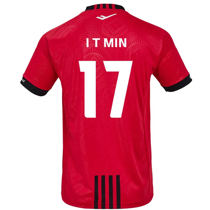 Danxen Hombre Camiseta Tae-In Min #17 Negro Rojo 1ª Equipación 2024/25 La Camisa