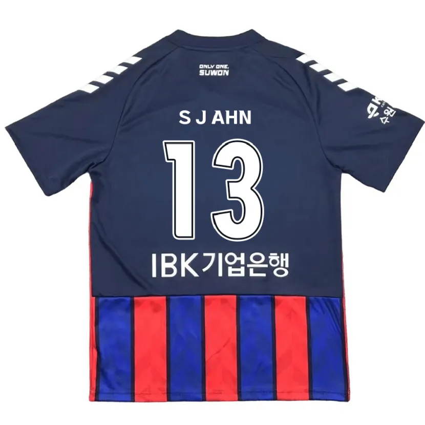 Danxen Hombre Camiseta Jun-Su Ahn #13 Azul Rojo 1ª Equipación 2024/25 La Camisa