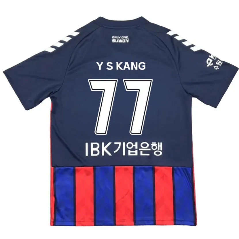 Danxen Hombre Camiseta Sang-Yun Kang #77 Azul Rojo 1ª Equipación 2024/25 La Camisa