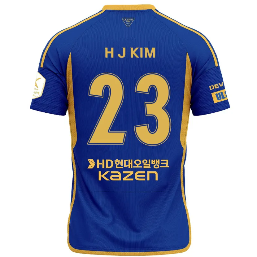 Danxen Hombre Camiseta Ju-Hwan Kim #23 Azul Amarillo 1ª Equipación 2024/25 La Camisa