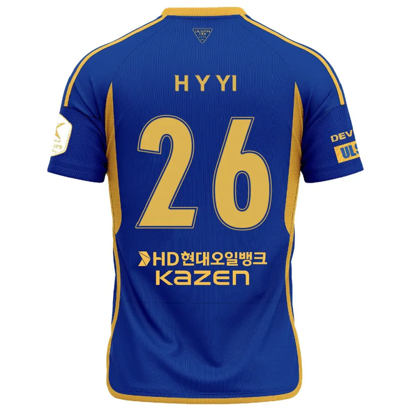 Danxen Hombre Camiseta Yong-Hyeon Yi #26 Azul Amarillo 1ª Equipación 2024/25 La Camisa