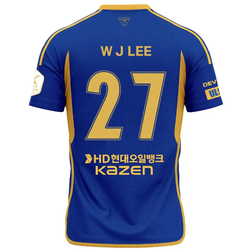 Danxen Hombre Camiseta Ji-Woo Lee #27 Azul Amarillo 1ª Equipación 2024/25 La Camisa