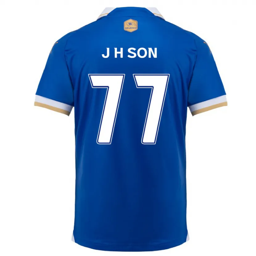 Danxen Hombre Camiseta Ho-Jun Son #77 Azul Blanco 1ª Equipación 2024/25 La Camisa