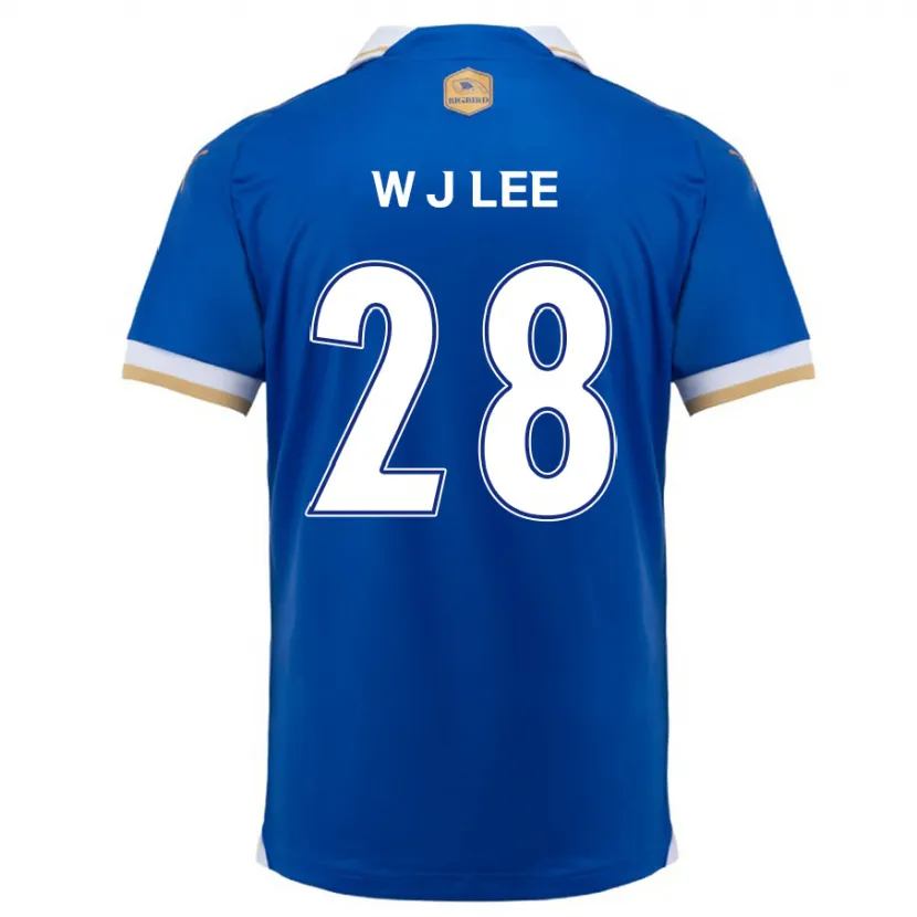 Danxen Hombre Camiseta Jun-Woo Lee #28 Azul Blanco 1ª Equipación 2024/25 La Camisa