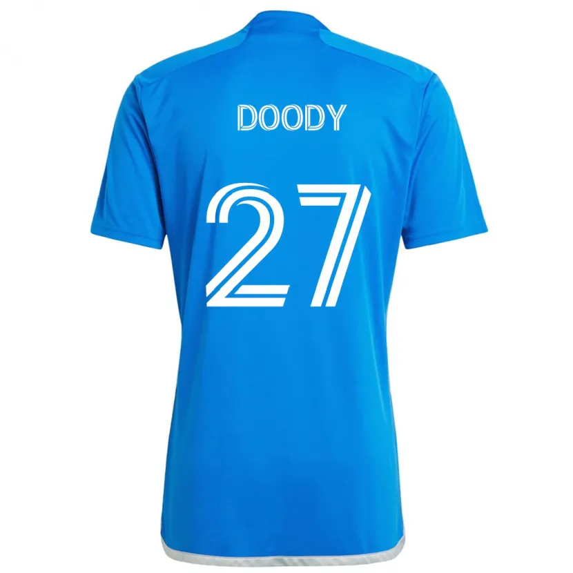 Danxen Hombre Camiseta Grayson Doody #27 Azul Blanco 1ª Equipación 2024/25 La Camisa