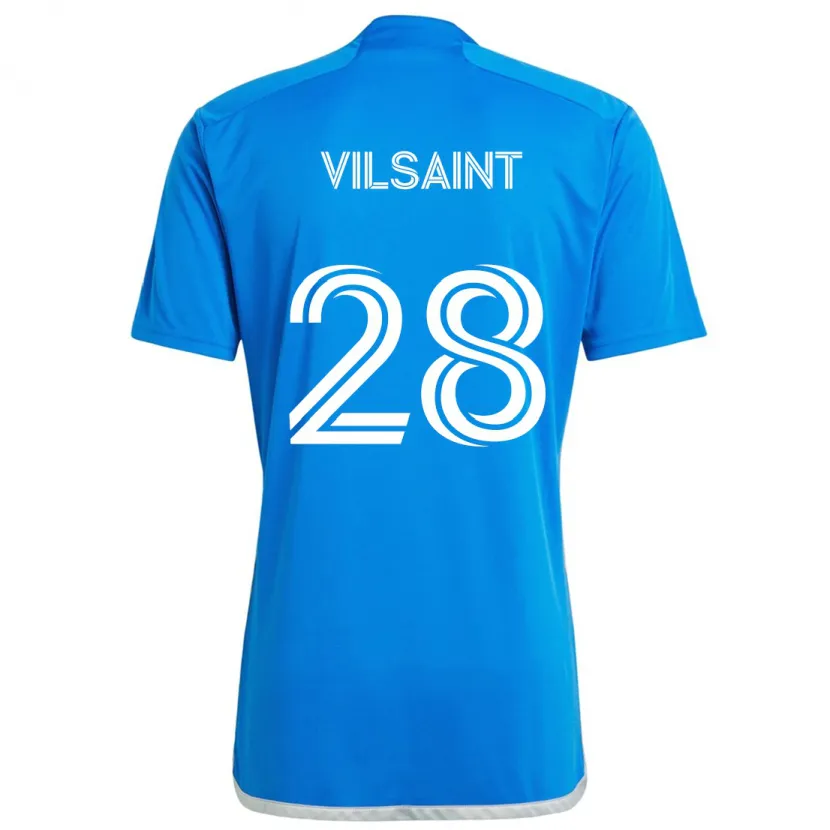 Danxen Hombre Camiseta Jules-Anthony Vilsaint #28 Azul Blanco 1ª Equipación 2024/25 La Camisa