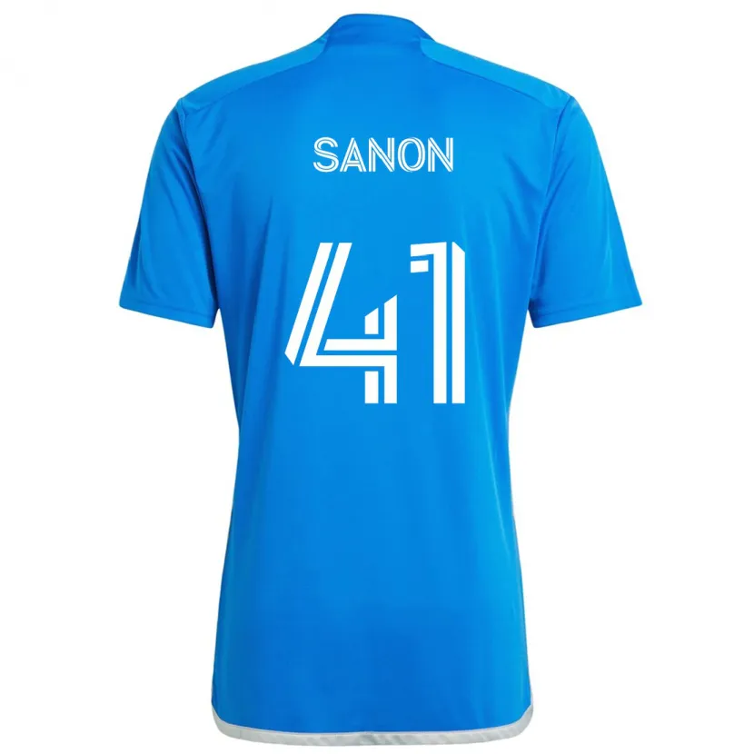 Danxen Hombre Camiseta Jérémy Sanon #41 Azul Blanco 1ª Equipación 2024/25 La Camisa