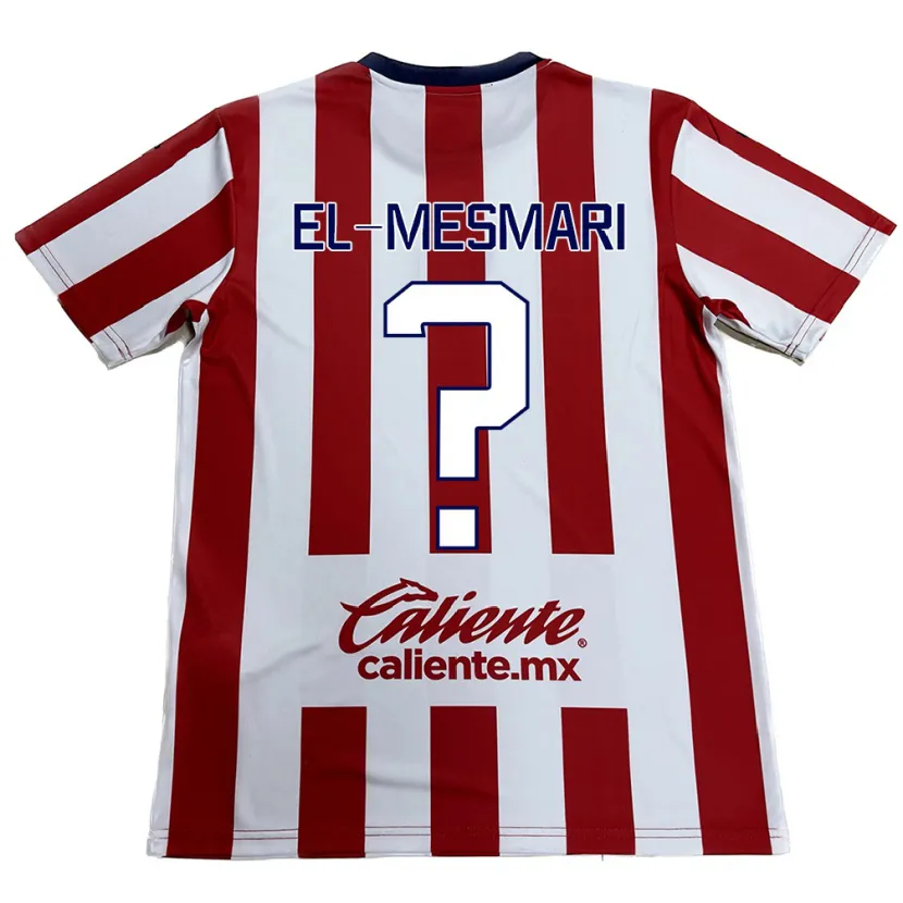 Danxen Hombre Camiseta Bruce El-Mesmari #0 Rojo Blanco 1ª Equipación 2024/25 La Camisa