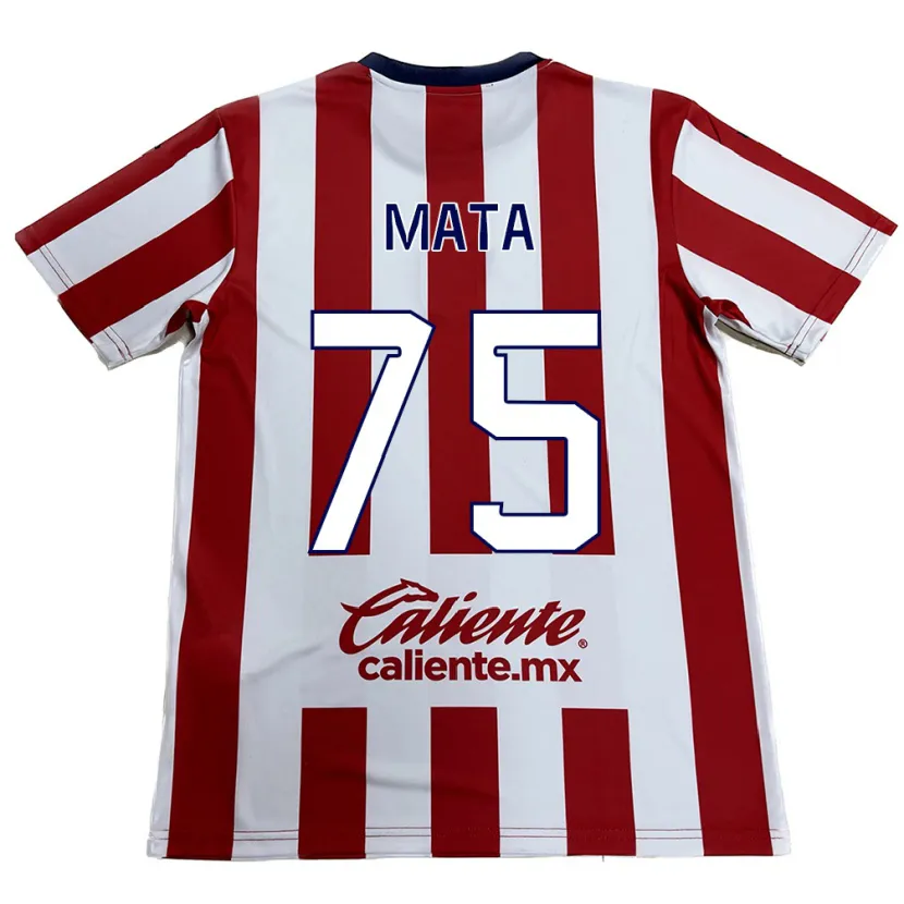 Danxen Hombre Camiseta Hugo Mata #75 Rojo Blanco 1ª Equipación 2024/25 La Camisa