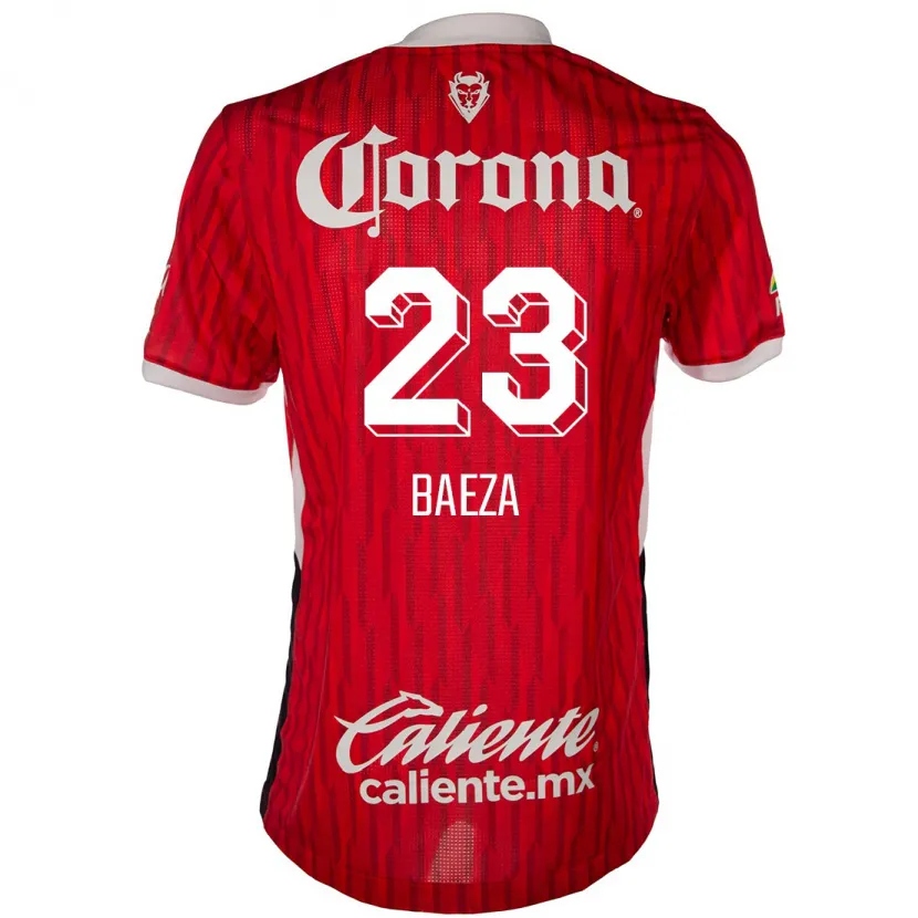 Danxen Hombre Camiseta Claudio Baeza #23 Rojo Blanco 1ª Equipación 2024/25 La Camisa